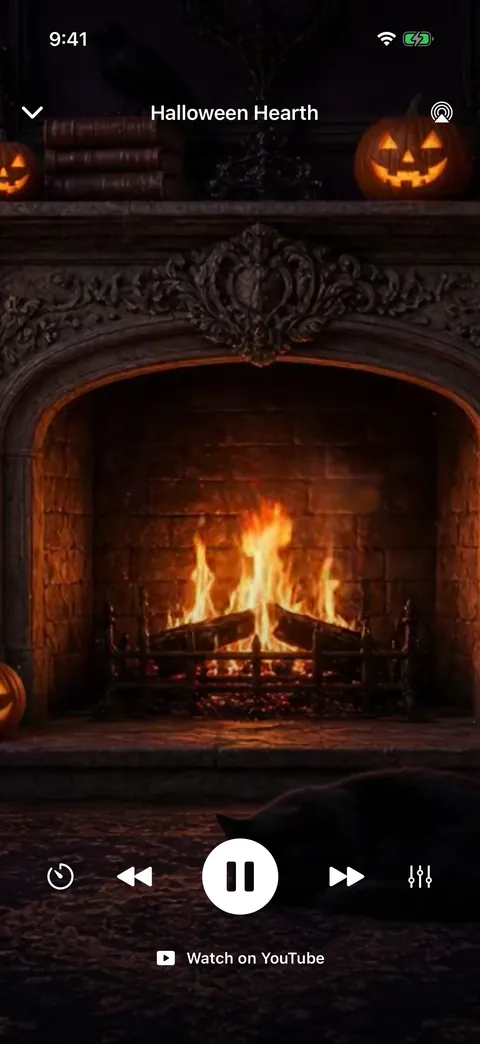 Adam Amp Ambience screenshot: fireplace player