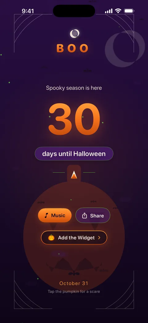 Halloween Countdown screenshot: days until Halloween
